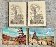 Lot 4 Vintage France Postcards - Worn - Unposted picture