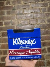 Vintage 1989 Kleenex Premium Beverage Napkins – 45 Count picture