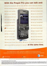 2009 • Samsung slide phone Propel Pro Cell phone print ad • 2000s Mens EA.25 picture
