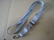 PORSCHE Neck Strap Lanyard Holder Official Dealer Item Light Gray Color Accessor picture