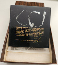 McDonnell Douglas/NASA Commemorative Delta 3920 Metal Shavings in lucite picture