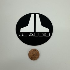 RARE Vintage Original JL Audio Sticker Chrome/Silver on Black Decal 3