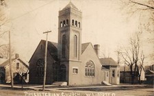 H97/ West Liberty Ohio RPPC Postcard c1910 Presbyterian Church 213 picture