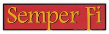 Magnetic Bumper Sticker - Semper Fi - USMC United States Marine Corp picture
