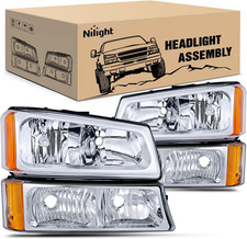 Headlight Assembly for 2003 2004 2005 2006 Chevy Silverado Avalanche 1500 1500HD picture