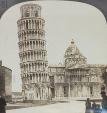 Keystone Stereoview the Leaning Tower of Pisa, Italy 1910’s Education Set #451 B picture