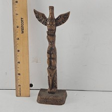 Boma Canada Totem Pole 8 Inch Eagle Native Art Vintage picture