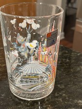 Vintage Set Of   2 Pcs Disney World 25th Anniversary McDonald's Drinking Glasses picture