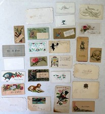 27 Antique Victorian Calling Cards Printer Samples Trade Cards Ephemera 1880s picture
