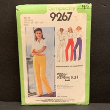 1980s Simplicity 9267 Misses Knit Pant Sewing Pattern Size 10 12 14 Uncut 80s picture