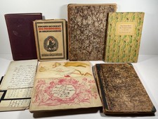 ANTIQUE GERMAN BOOKS 1878+ and PERSONAL WRITINGS 1780'S TO 1840'S DIARY picture