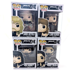 New Metallica Funko Pop Rocks 57 Hetfield 58 Ulrich 59 Hammett 60 Trujillo Set picture