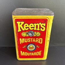 Vintage Spice Tin Keen's Brand Mustard England 4 Oz Tin Never Used Kitchen Decor picture