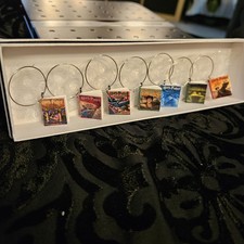 Harry Potter Wine Glass Charms Set of 7 Miniature Books Complete Series New picture