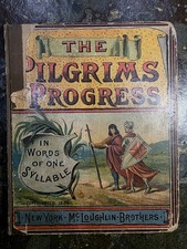 RARE Victorian Pilgrim's Progress One Syllable McLoughlin Bros 1884 picture