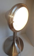 VTG Art Deco Aluminum Industrial Adjustable Flood Stage Spotlight Lamp Working picture
