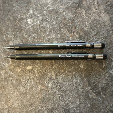 2 PENTEL PG305 Mechanical Pencil 0.5mm Vtg Black Japan 1960's Retired Lot Of Two picture