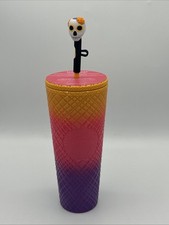 Starbucks 2024 Dia De Muertos Day Dead Ombre Skull Topper 24oz Tumbler Cold Cup picture