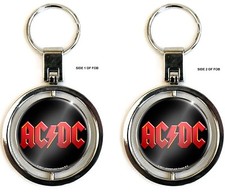 AC/DC Logo Metal Spinner Keyring picture