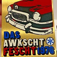 1976 Das Awkscht Fescht Antique Classic Car Meet Show Macungie PA Plaque picture