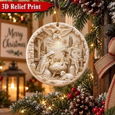 Nativity Holy Family Christmas Decor, Religious Christian Gift, Jesus Keepsake,  picture