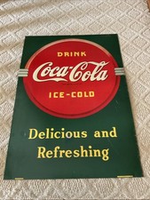 1941 Coca Cola Metal Sign, Robertson Dualife, Springfield Ohio picture