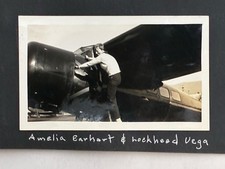 Amelia Earhart Original Photo Lockheed Vega Vintage Album Page 1930s Goleta Waco picture