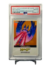 2022 Topps Chrome Metazoo Mothman Cryptid Camera Orange Refractor 12/25 PSA 8 picture
