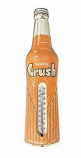 🍊🍊29” Vintage Orange Crush Bottle Advertising  Thermometer Sign..SUPER NICE picture