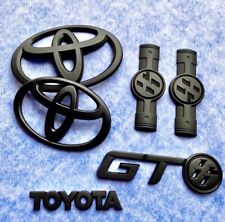 2012-16 Toyota GT86 Scion FRS Set Of Matte Black Front Rear Fender Emblems Badge picture