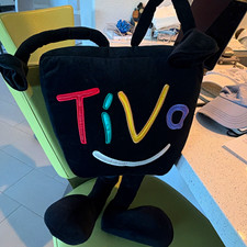 Vintage 18”TiVo Mascot Plush Doll w/ TiVo Logo Hang Tag, Black 2000s picture