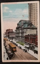 Vintage 1900s St. Clair St North From Jefferson St Toledo, Ohio Postcard Downtow picture