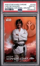 Topps 2025 Star Wars Chrome Luke Skywalker Aurebesh /25 PSA 10 picture