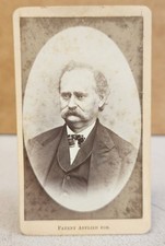 Antique CDV Photo POTRAIT MAN W/ MOUSTACHE Photograph W.C. North CLEVELAND OHIO picture