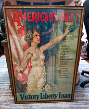 Original 1919 Howard Chandler Christy WWI Poster Americans All Framed 27x40  picture