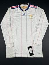 BNWT Original Adidas Tech Fit France 2009/2010 Long Sleeves Away Shirt Large Men picture
