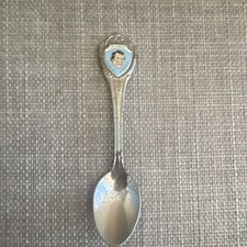 Illinois Land of Lincoln Souvenir Spoon w/ State Seal Emblem, Silver Tone picture