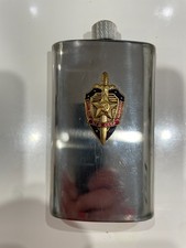 Vintage Soviet USSR KGB Flask Lenin Badge Moscow Pre-1985 Cold War Provenance picture