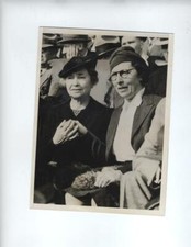 1938 Press Photo Helen Keller deaf blind and her teacher Polly Thompson football picture