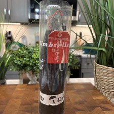 Vintage Collector Coca Cola Umbrella In Bottle NOS Gray Umbrella. picture