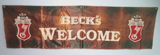 Vintage BECK's Beer Oktoberfest Festival Banner Welcome Sign Satin 71
