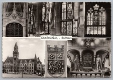 Saarbrücken Rathaus City Hall Germany Vintage RPPC Multi-View Postcard picture