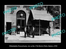POSTCARD SIZE PHOTO OF PHILADELPHIA PENNSYLVANIA THE 27th POLICE STATION c1950 picture