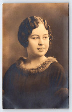 Antique Vintage Photo Old Picture Young Girl Lady Dress School Student Picture picture