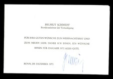 Helmut Schmidt 1918-2015 Chancellor 1974-1982 Original Signed # G 54015 picture