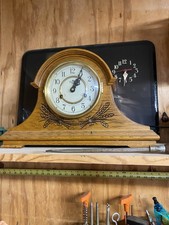 Vintage D & A Oak Wood Mantle Clock picture