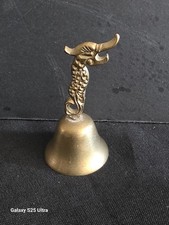 Vtg Brass Dragon Hand Bell Taiwan McCrory Five & Dime Mini 3