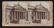 Brussels Belgium 1900s The Bourse Stock Exchange Building Stereo View picture
