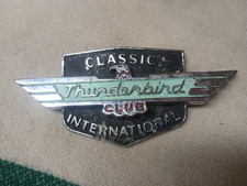 Ford Thunderbird collectors association club badge vintage chrome picture