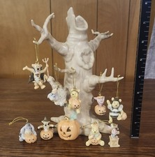 Rare Lenox Winnie The Pooh Trick Or Treat Tree Halloween Tree 9 Ornaments READ picture